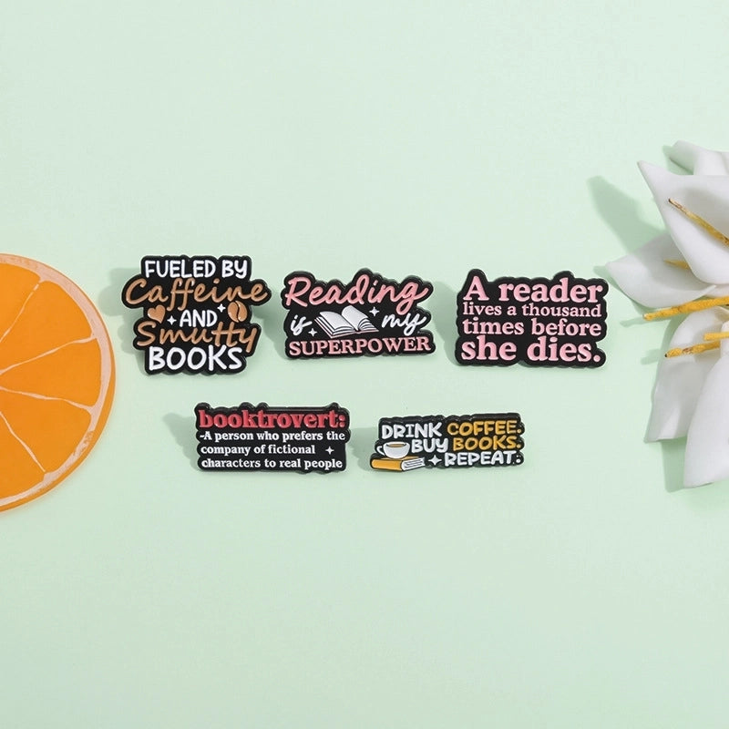 Cartoon Style Cowboy Style Book Letter Alloy Stamping Stoving Varnish Plating Unisex Brooches