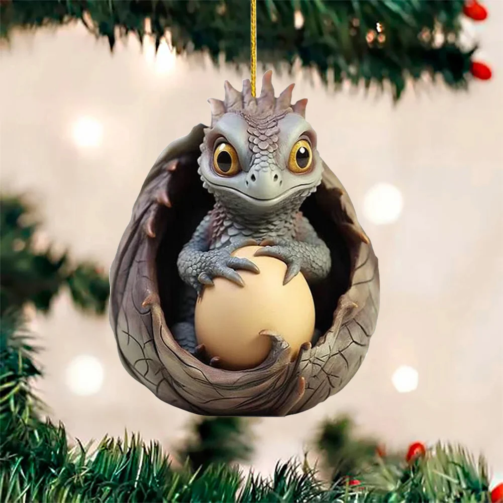 Christmas Dragon Egg Decoration Novelty Cute Acrylic Party Favors (B)