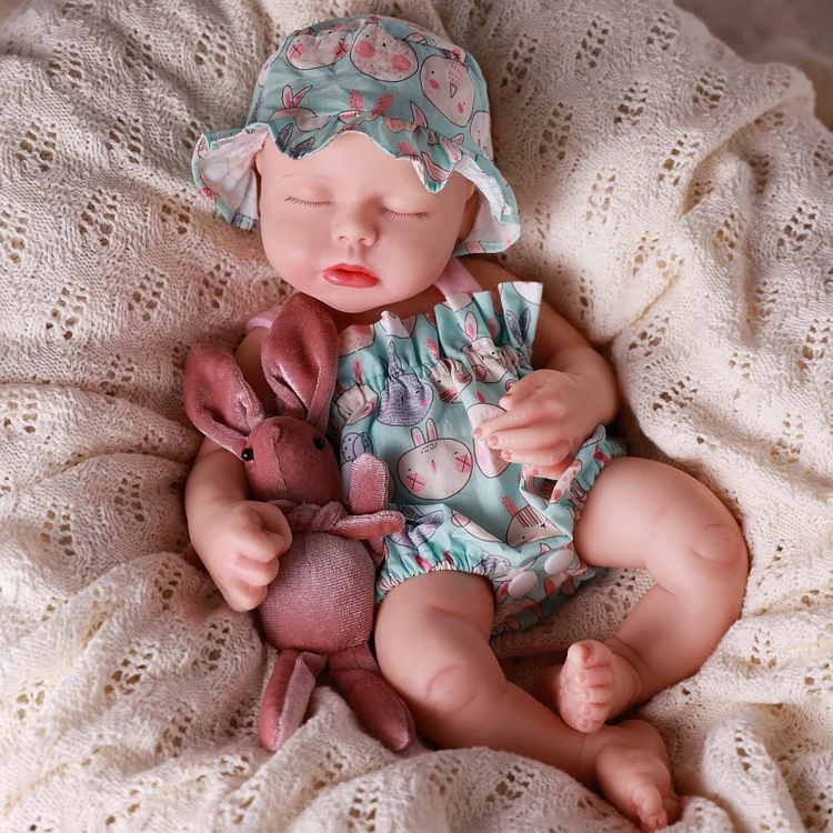 Babeside Lucy 16" Realistic Silicone Sleeping Baby Little Infant Girl Healing the Heart