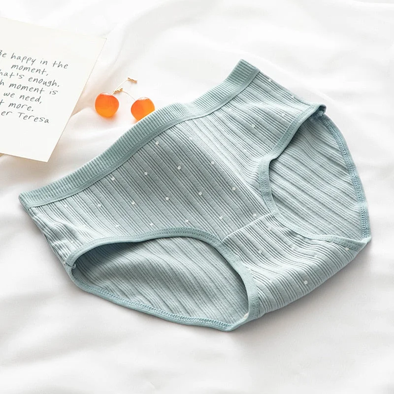 Women's Cotton Underwear Sexy Thread Panties Fashion Soft Comfort Girl's Briefs Mid Waist Seamless Underpants Female Lingerie