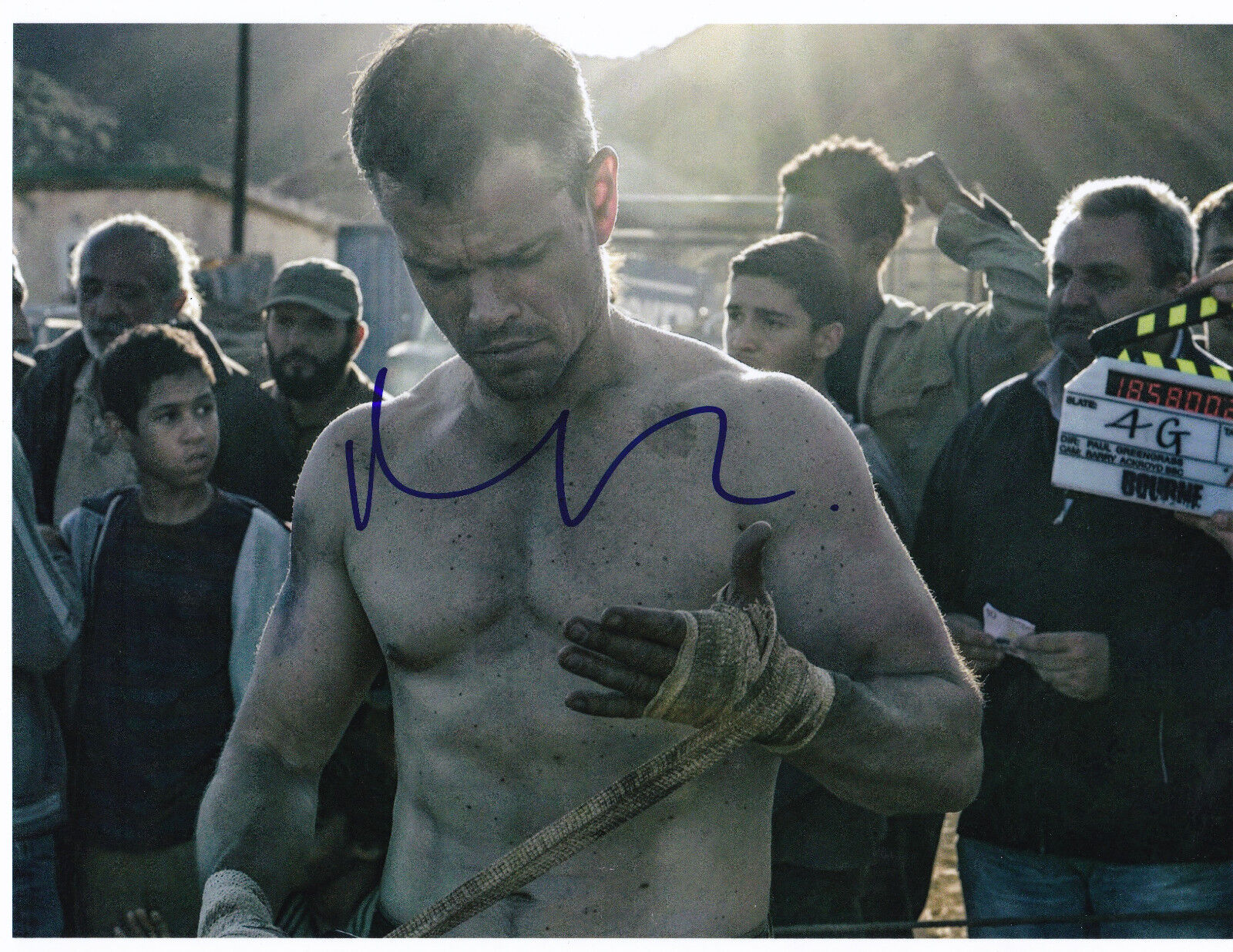 Matt Damon Signed 8.5x11 Jason Bourne 5 Ocean's Eleven Saving Private Ryan Proof