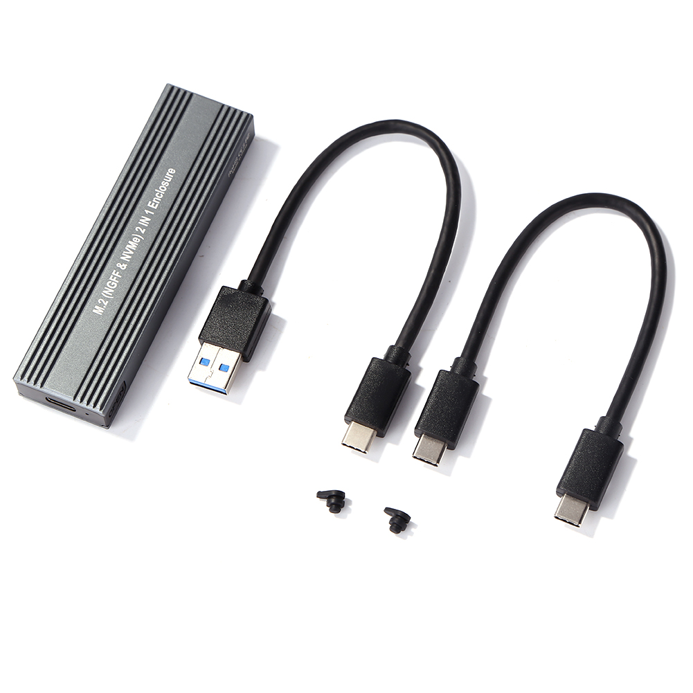 

USB 3.1 Type-C SSD Enclosure Aluminum Alloy 10Gbps M.2 NGFF NVME Adapter, 501 Original