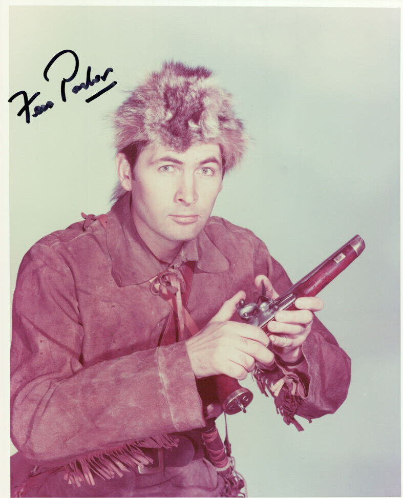 Fess Parker (Davy Crockett) signed 8x10 Photo Poster painting