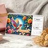Bird Diamond Art Monthly Flip Tabletop Calendar January 2027 - December 2028 Small Desktop Calendar Planner 24 Months for Living Room Bedroom Office Desk Gift Giving