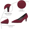 Women's 2 Inch Pumps Kitten Heels Closed Pointed Toe Low Heels Casual Shoes
