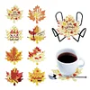 8PCS Diamond Painting Maple Leaf Coaster