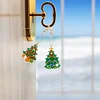 5pcs/set DIY Xmas Tree Diamonds Painting Keychain Kits