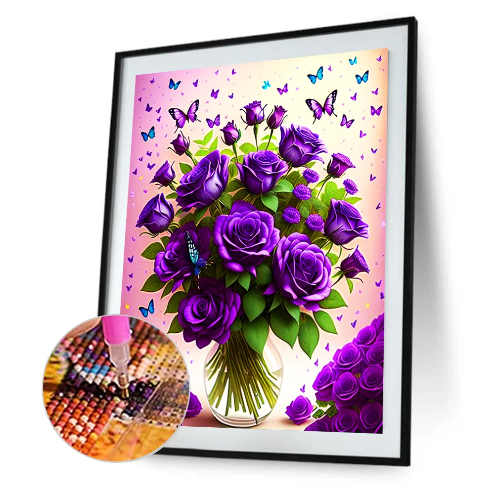 Diamond Painting - Full Round Drill - Rose(30*40cm)