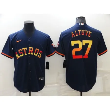 Men's Houston Astros #27 Jose Altuve 2022 Navy Cool Base Stitched Jersey NA1S