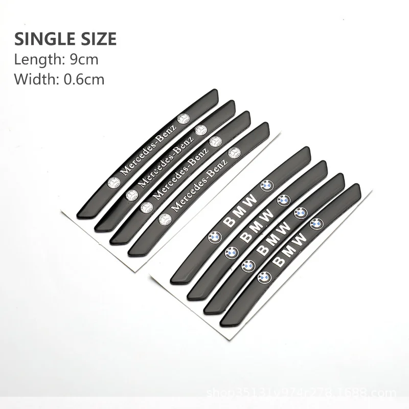 Car hub modified metal car label(4PCS)