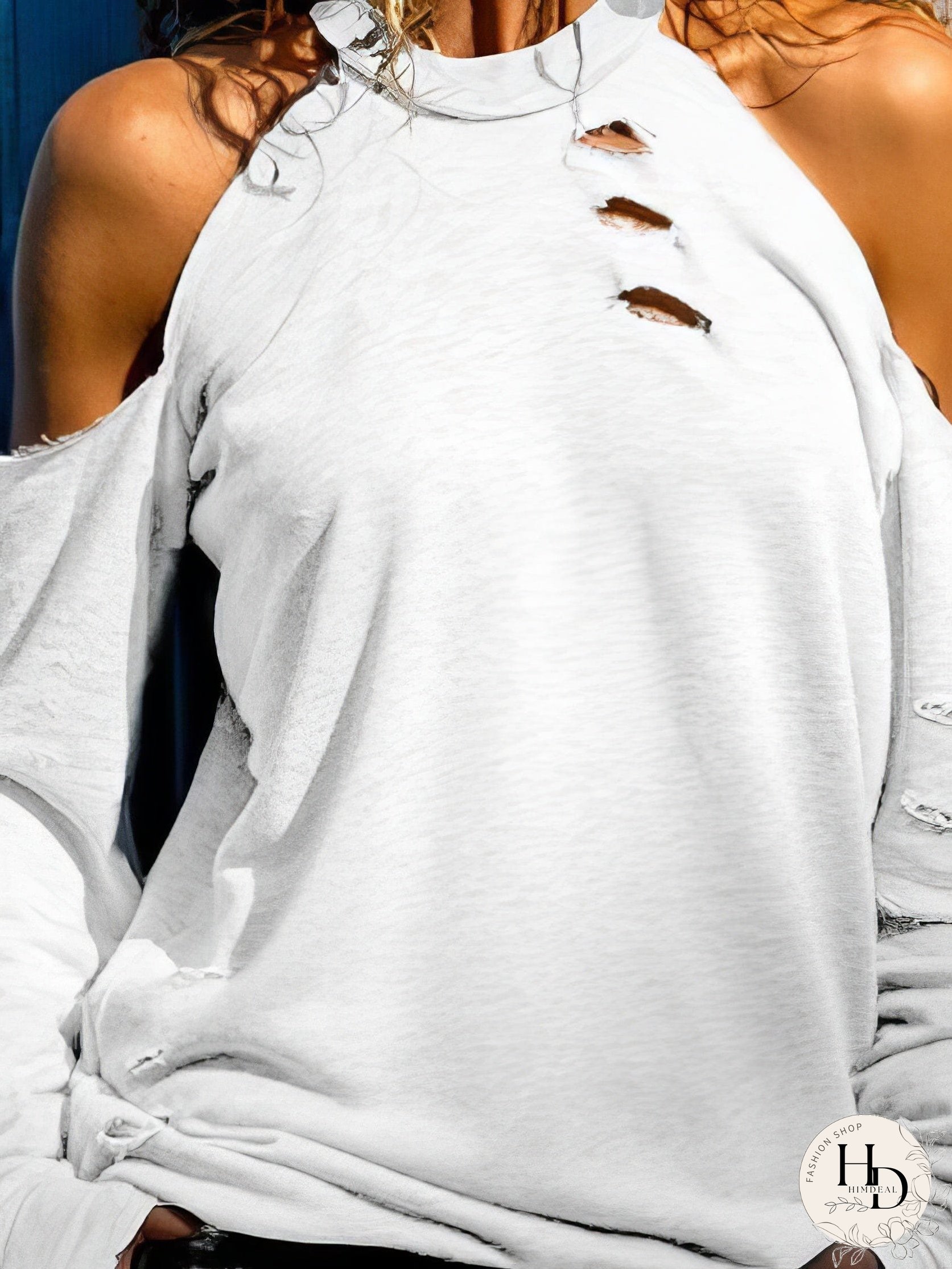 Versatile Cold Shoulder Sweater