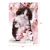 Diamond Painting -5D Full Round Drill Flower Cat