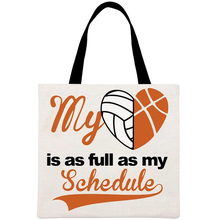 basketball Printed Linen Bag-Annaletters