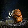 American Motorcycle Beer can chicken stand- BBQ, Grill or oven roasting, portable grilling gift.