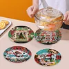 4 Stück Weihnachten Diamant Kunst Untersetzer Sets für zu Hause Party und Urlaub Dekorationen