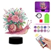 (US Local)Flower Snail Diamond Painting Night Light 5D DIY Diamond Art Lamp Home Decor