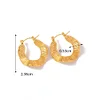Stylish Texture 18K Golden Silver Earrings