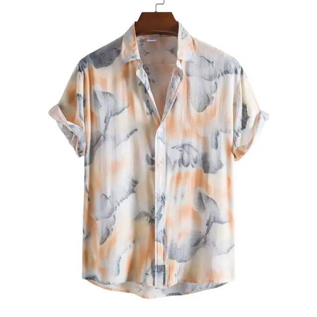 Geswet Hawaii Overs ize Shirts Cotton Men Designer Luxury T-Shirt Tiki T-Shirts Man shipping free Fashion Clothing Blouses social
