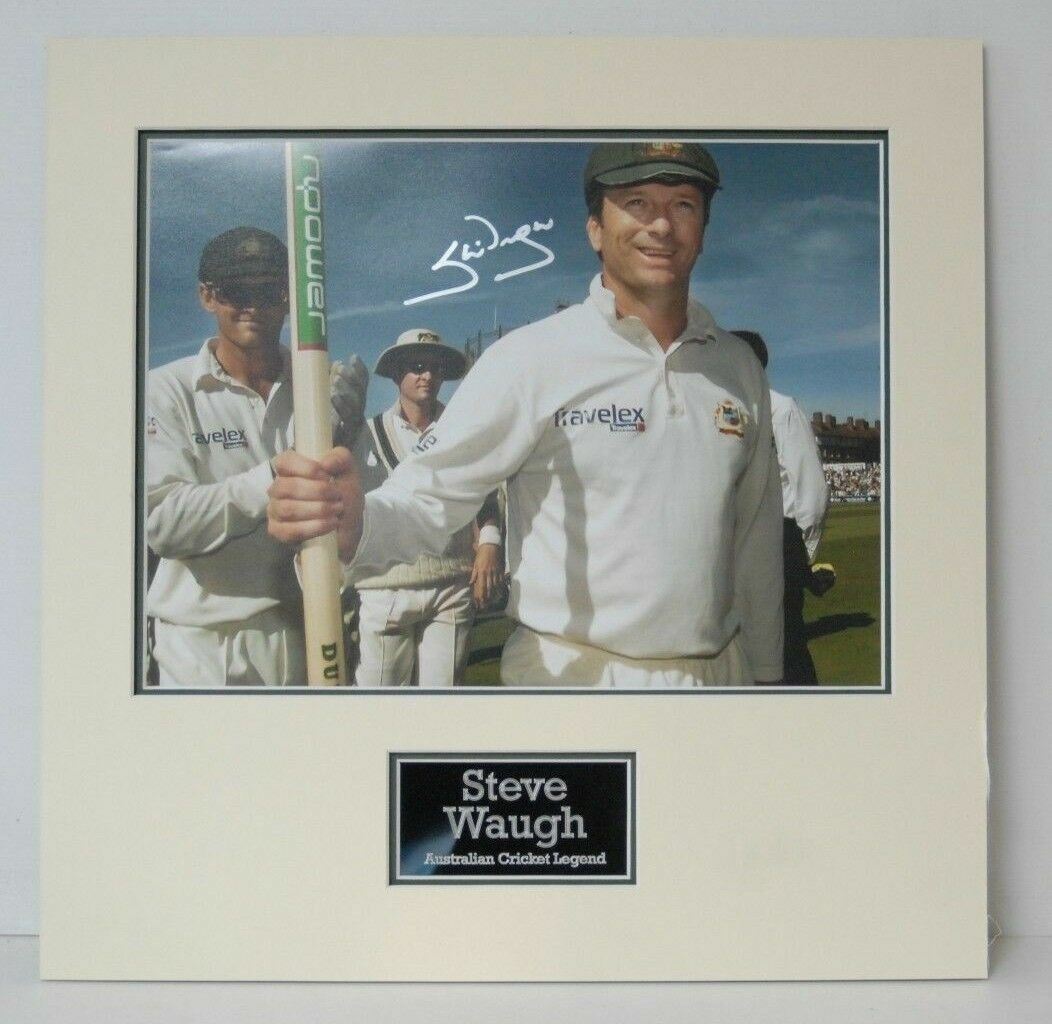 Steve Waugh Signed 18X12 Mounted Photo Poster painting Australia Cricket AFTAL COA (A)