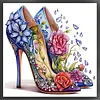 Flower High Heels-11CT Stamped Cross Stitch 40*40cm tapestrymarket