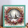 Christmas Cottage-11CT Stamped Cross Stitch 40*40cm/15.75*15.75in tapestrymarket