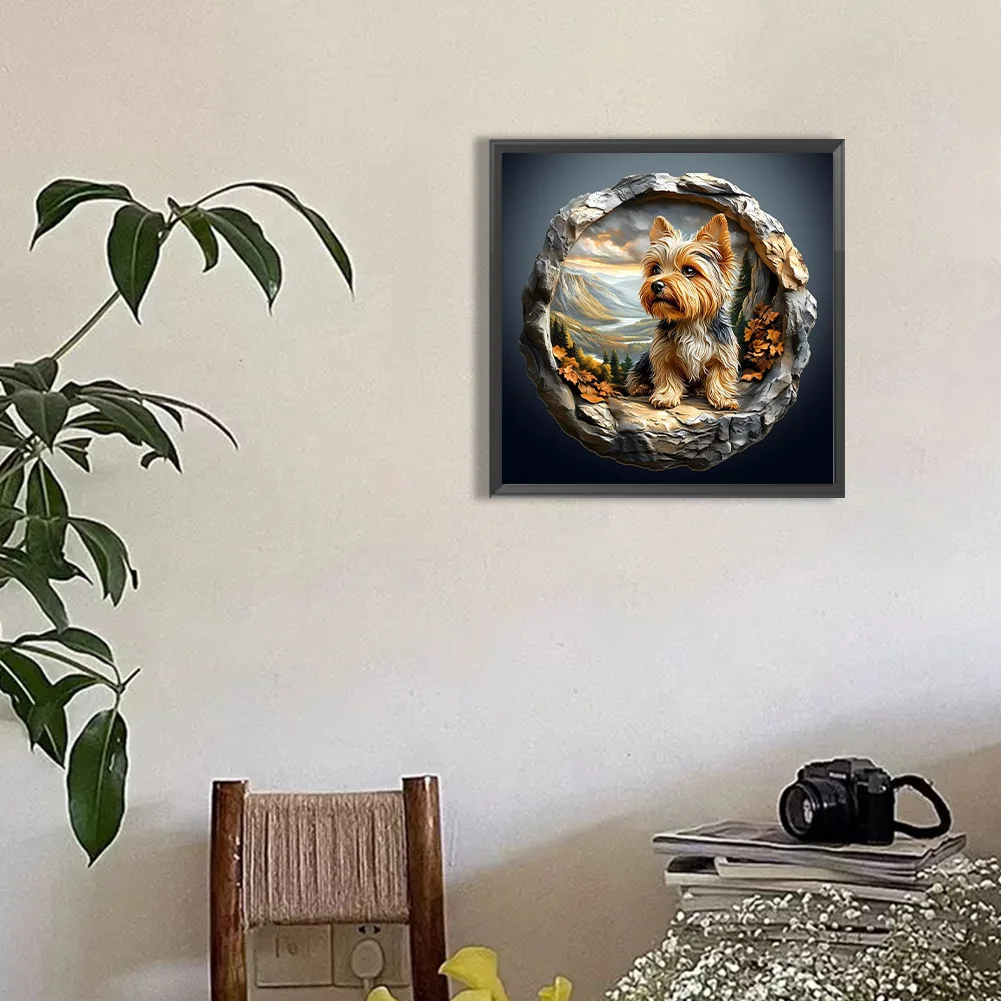 Diamond Painting - Full Round Drill - Dog(Canvas|30*30cm)