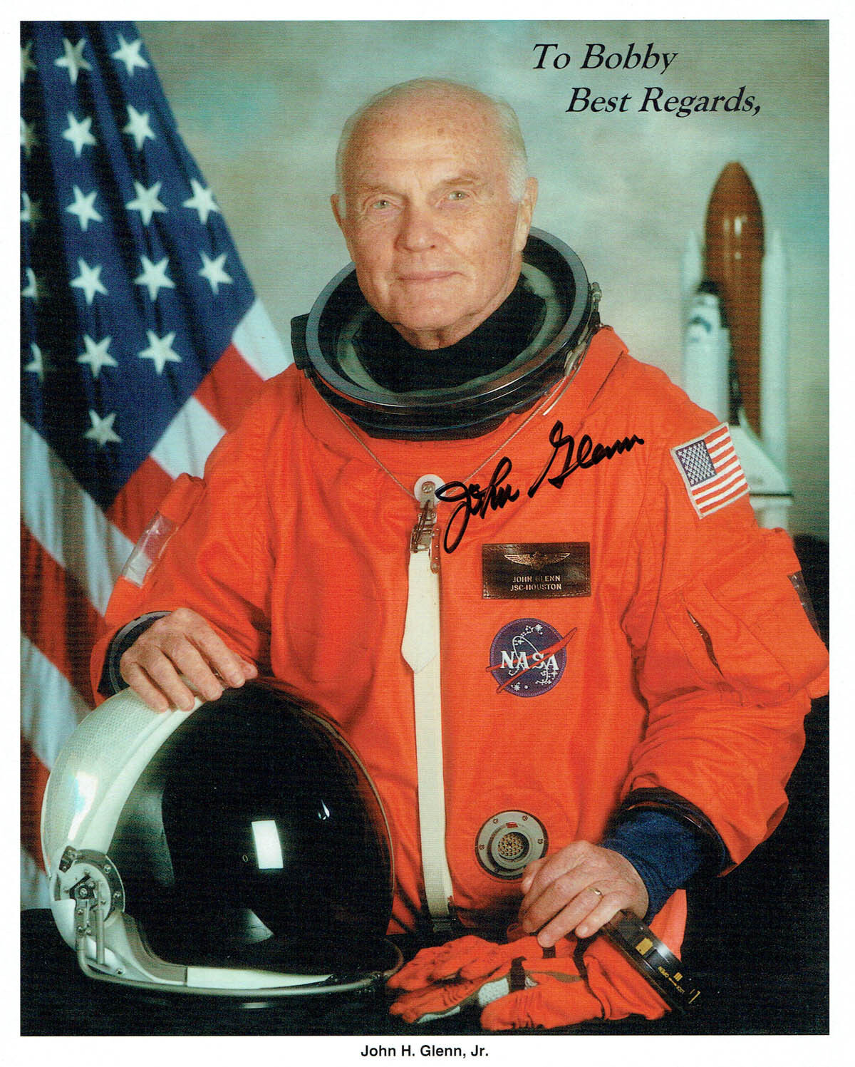 John GLENN Signed Autograph Litho Photo Poster painting 2 COA AFTAL NASA Mercury Space Astronaut