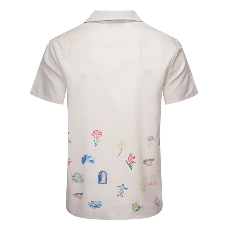 Casablanca 2023SS New Product Silk Short Sleeve Shirt