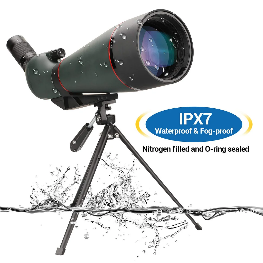 BEBANG Spotting Scope, 25-75x100 Spotting Scope with Tripod and Phone Adapter, Waterproof Spotting Scope for Bird Watching, Target Shooting, Hunting