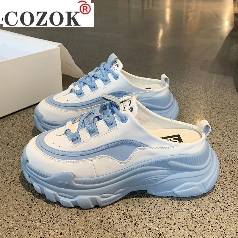 2021 Spring Casual Shoes Women Half-drag Fashion Women Shoes Lazy Shoes Shoes for Women Sneakers Platform Shoes Zapatos De Mujer