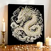 DIY Pearl Painting Dragon for Home Wall Decor with Frame(30x30cm)