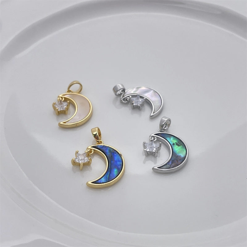 1 Piece Copper Moon Pendant Jewelry Accessories