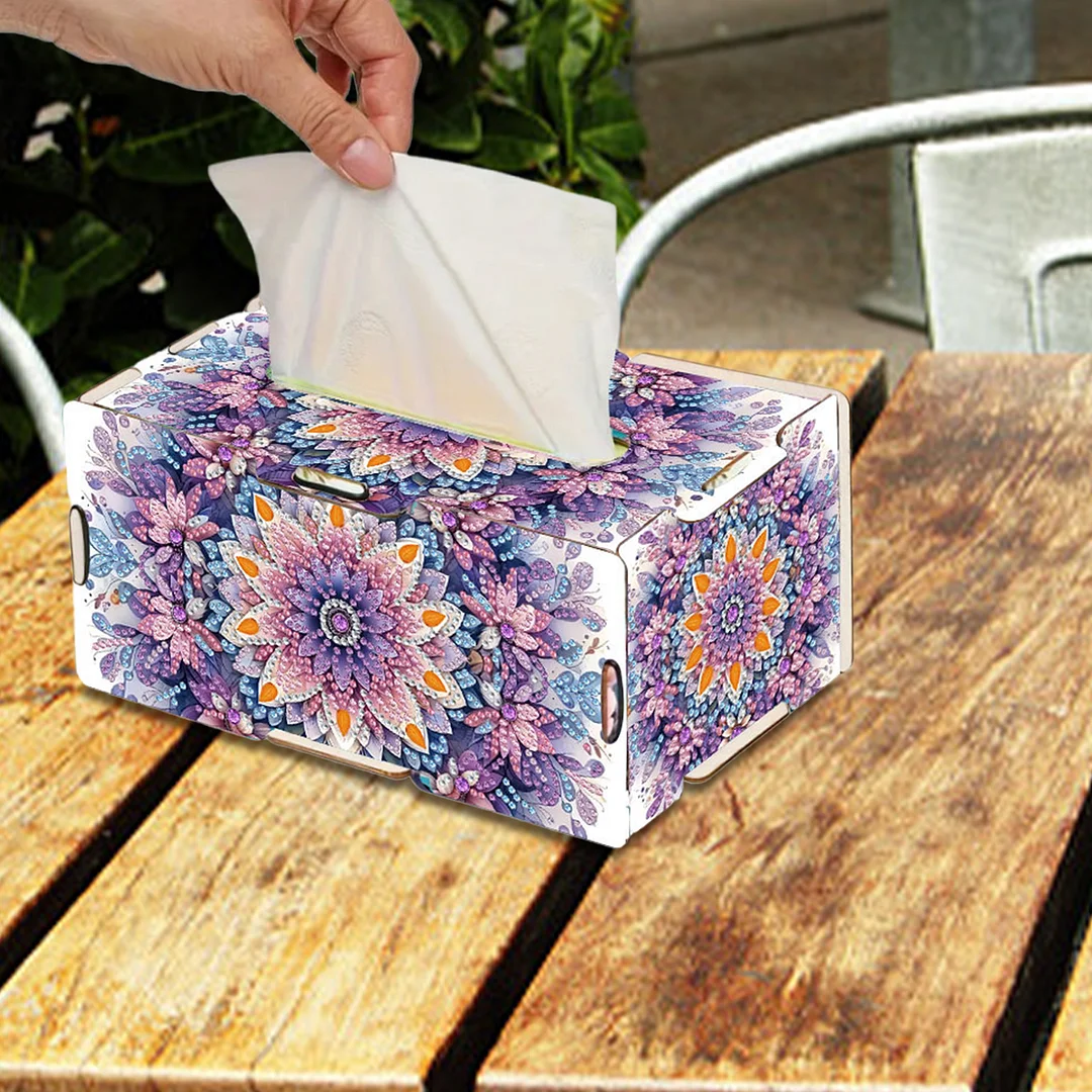 Mandala DIY Diamond Art Paper Towel Holder for Home and Office Decoration