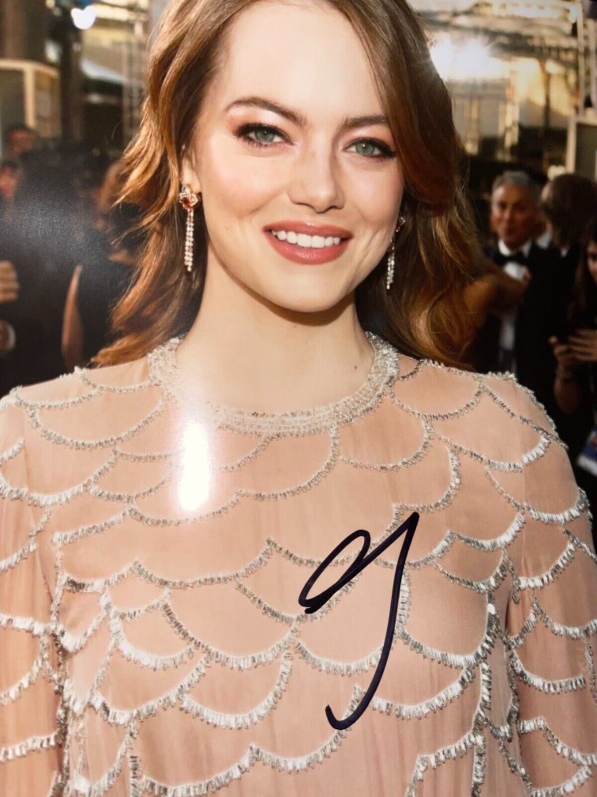 Emma Stone signed 8x10 Photo Poster painting sexy picture super duper hot hott