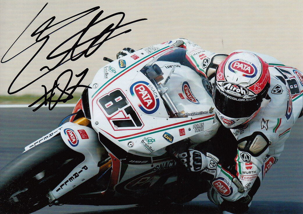 Lorenzo Zanetti Hand Signed PATA Racing Ducati 7x5 Photo Poster painting WSBK 5.