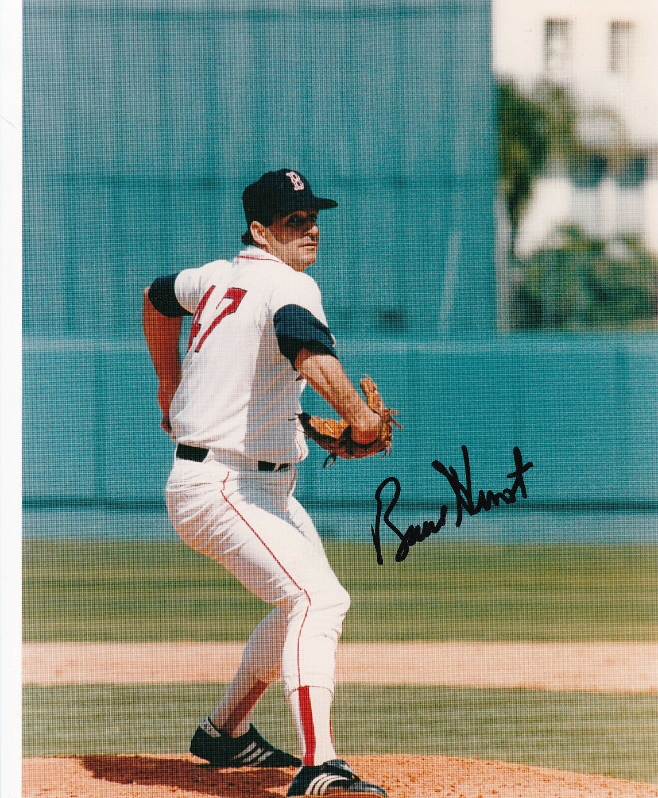 BRUCE HURST BOSTON RED SOX ACTION SIGNED 8x10