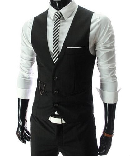 2021 New Arrival Dress Vests For Men Slim Fit Mens Suit Vest Male Waistcoat Gilet Homme Casual Sleeveless Formal Business Jacket
