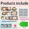 10Pcs frohe Weihnachten Rubbelkarte - 5d DIY Handwerk Dekoration