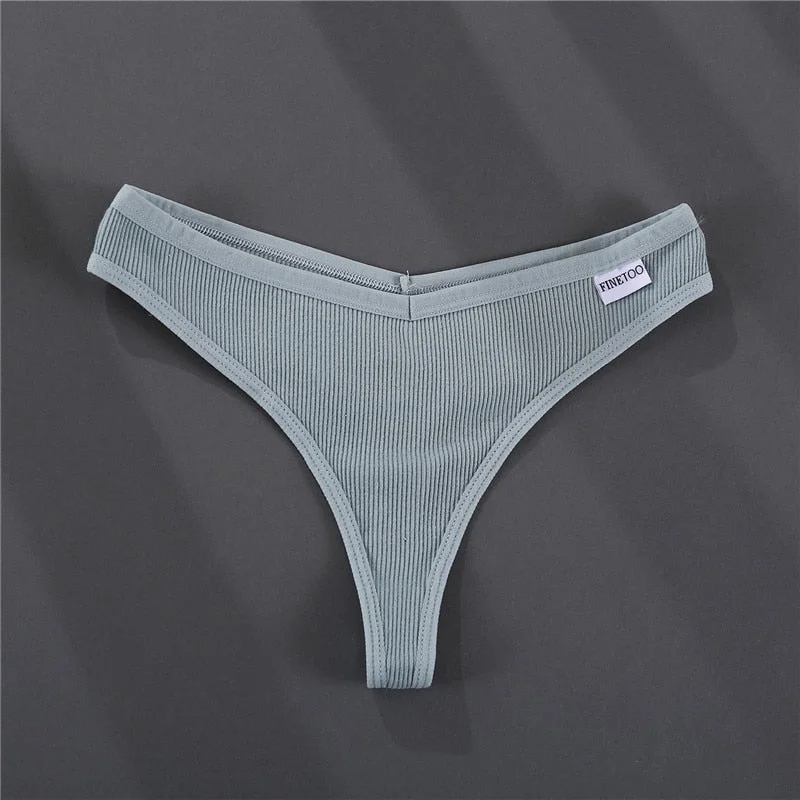 FINETOO Cotton Underpants M-2XL Women Panties Sexy V Waist Underwear Low-Rise Female Briefs Soft Underwear Female Lingerie 2020