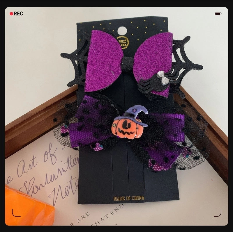 Women’s Funny Classic Style Halloween Pattern Felt Fabric Hair Clip