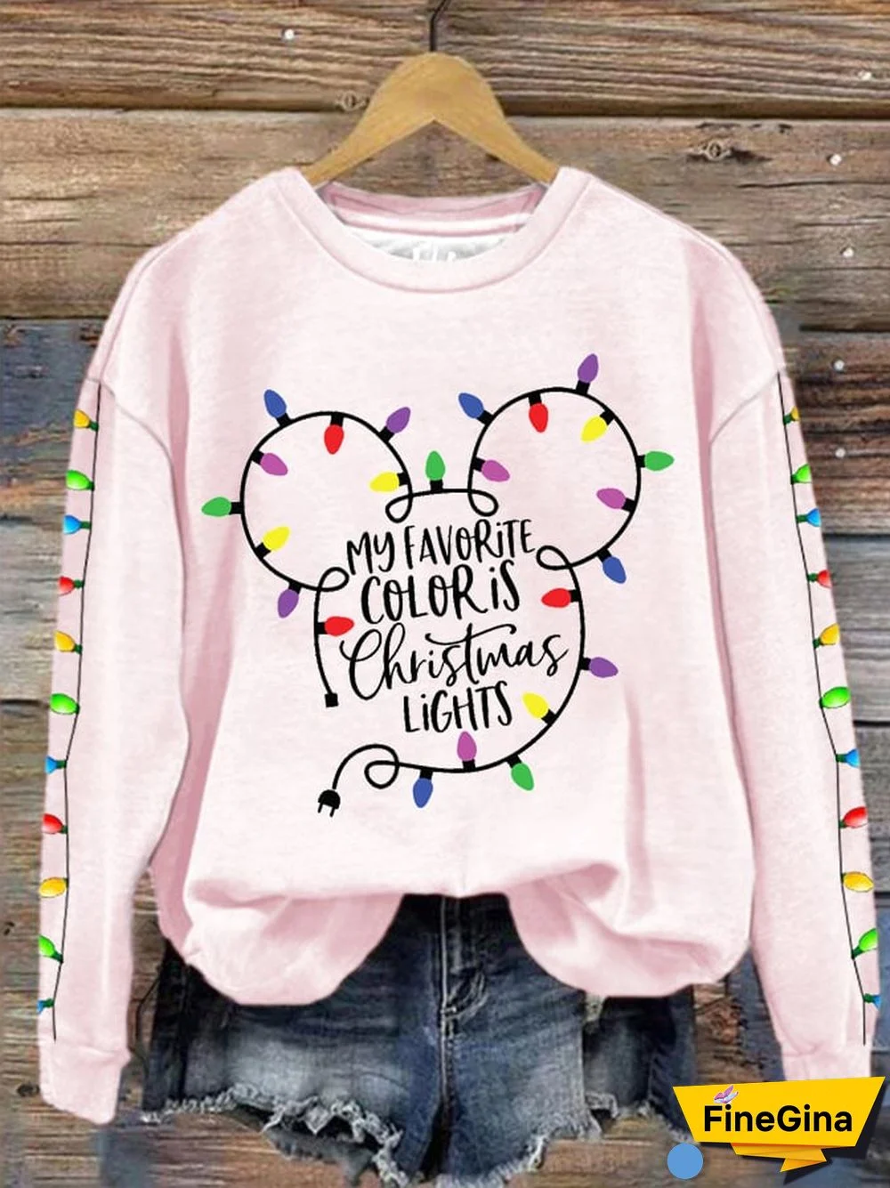 Women's My Favorite Color is Christmas Lights Sweatshirt