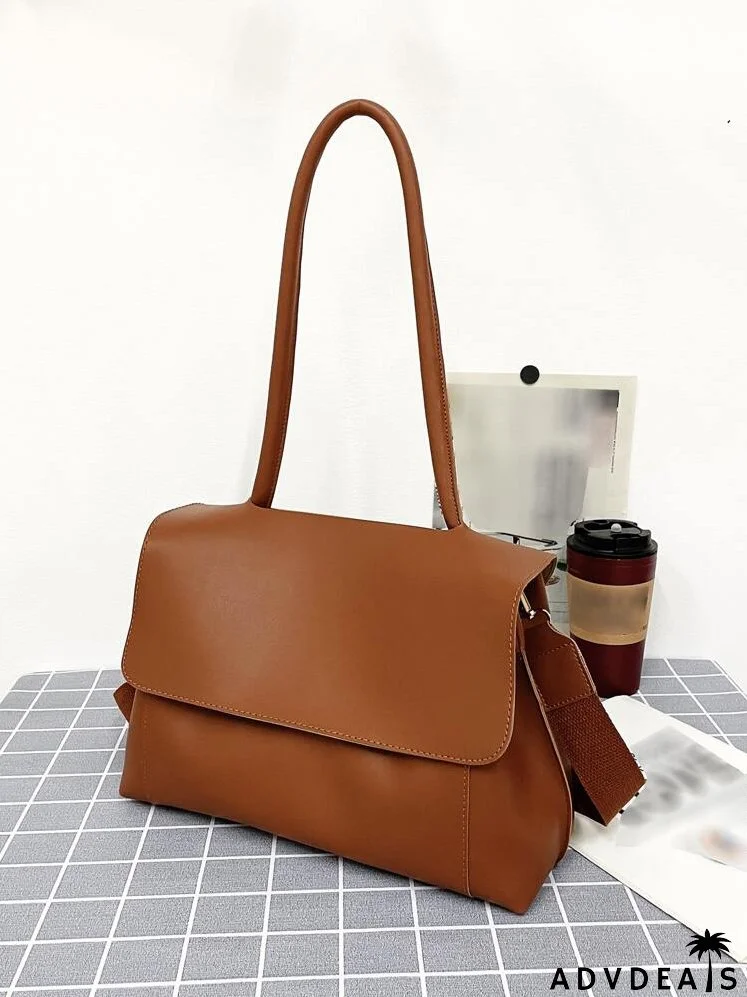 Minimalist Flap Shoulder Square Bag