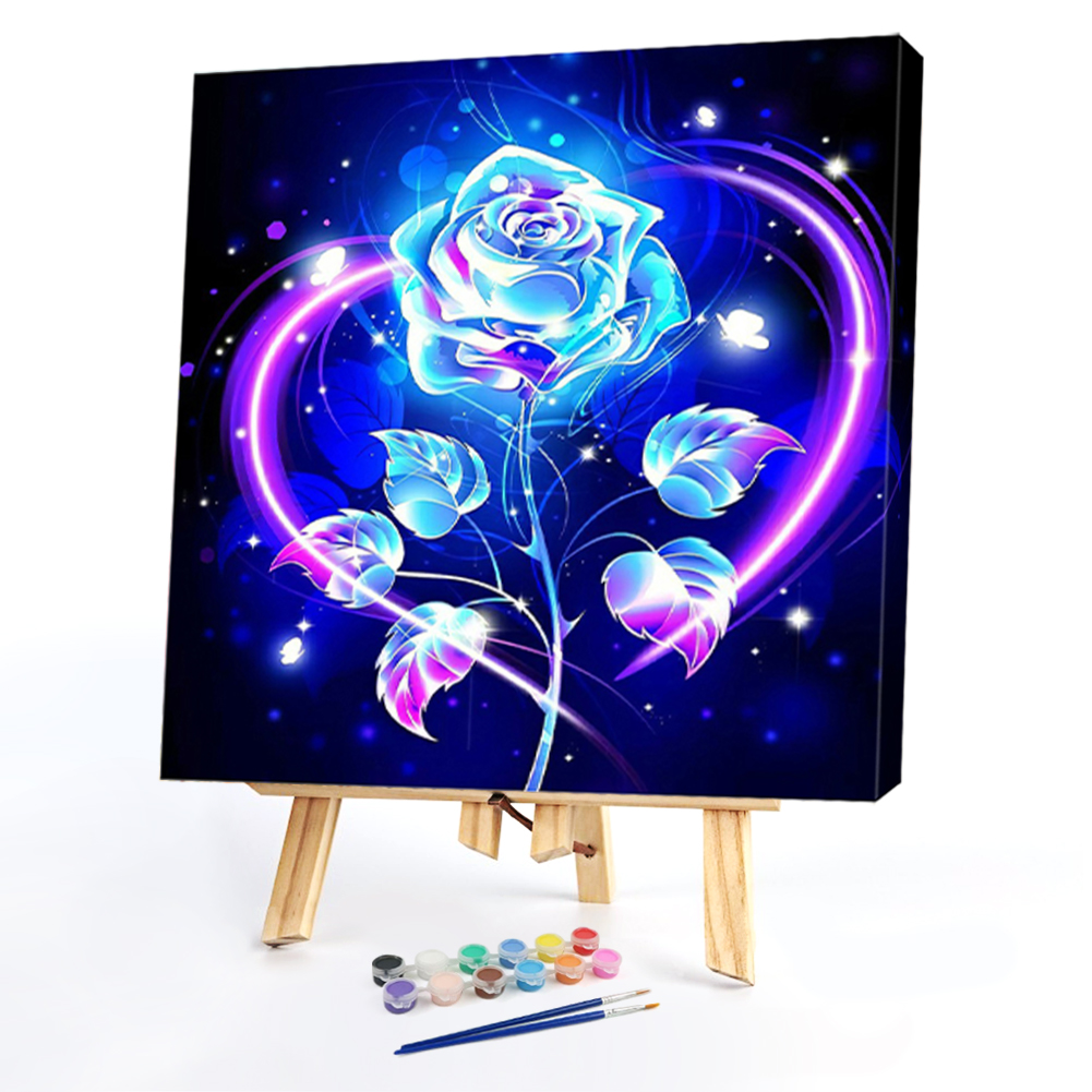 Blue RosePaint by Numbers 20*20cm