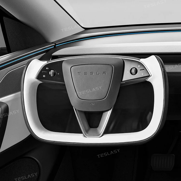 Model 3 Highland/Model Y Juniper Yoke Steering Wheel Nappa Leather【Dual-Tone Style】