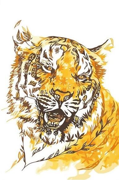 

Golden Tiger – Paint By Numbers - 40*50CM, 501 Original