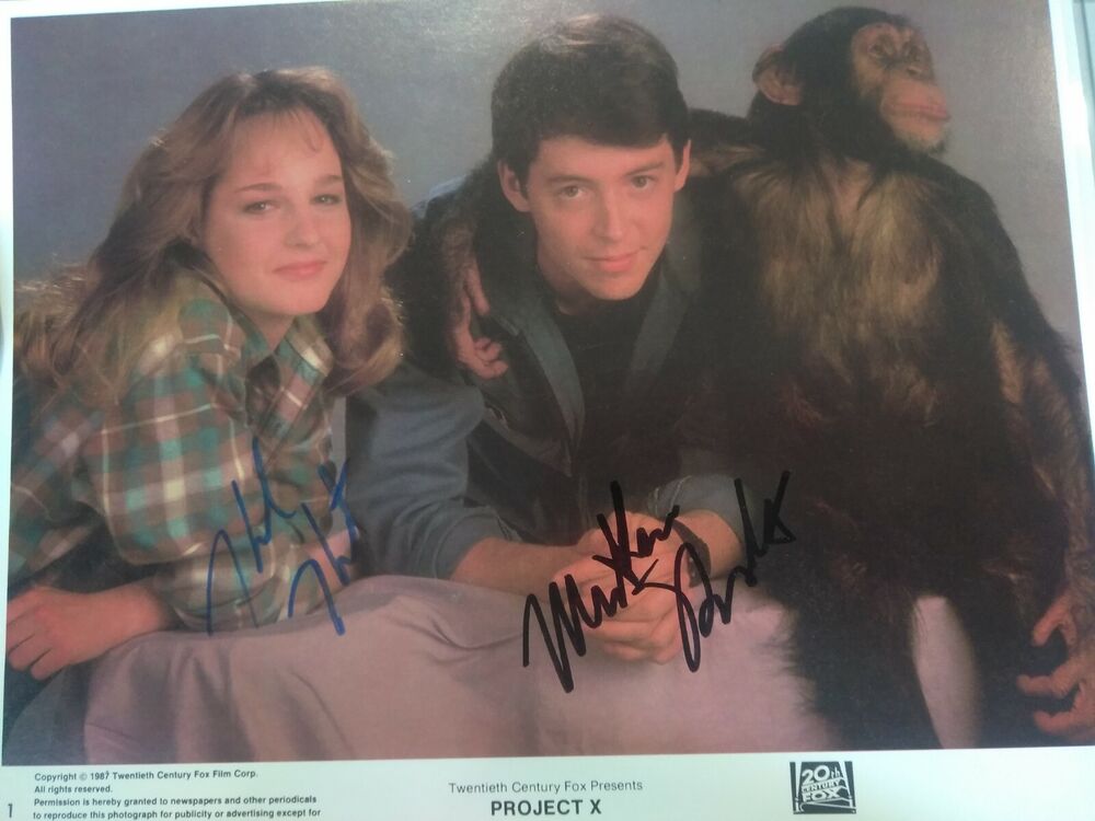 Matthew Broderick / Helen Hunt - signed 8x10 - PROJECT X