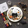 Embroidery Starter Kit with Pattern Halloween Witch Hat Magic Cauldron 2Pcs tapestrymarket