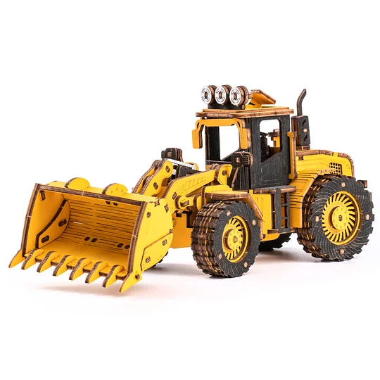 ROKR Bulldozer Engineering Vehicle 3D Wooden Puzzle TG509K Robotime United Kingdom
