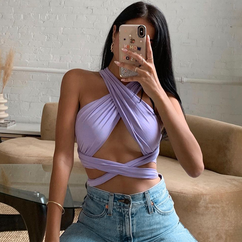 Ootddress DIY Summer Tops For Women 2025 Hot Sale Y2K Style Bandage Halter Crop Top All-Match Camis Fitness Female Beach Party Wear 31 Ootddress DIY Summer Tops For Women 2025 Hot Sale Y2K Style Bandage Halter Crop Top All-Match Camis Fitness Female Beach Party Wear