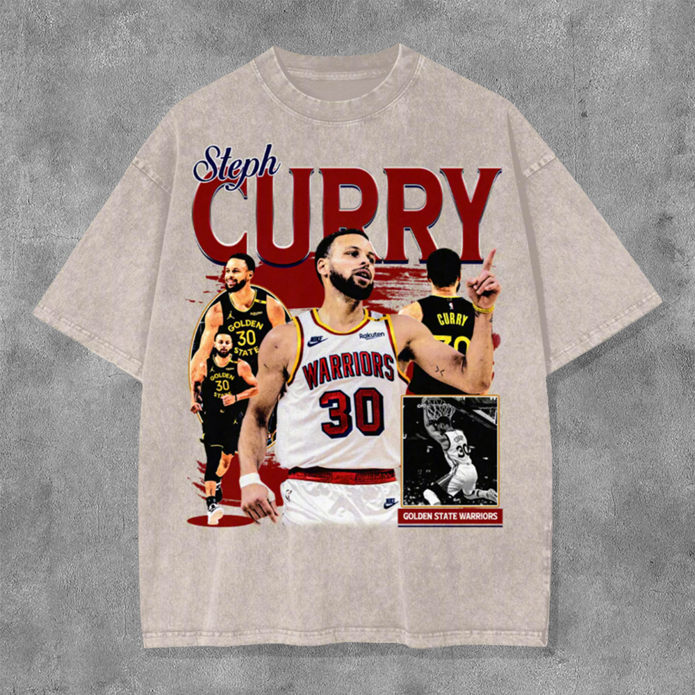 No.30 Player Washed Distressed Short Sleeve T-Shirt